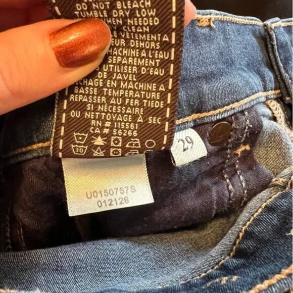 7 for All Mankind The Skinny Dark Wash Jeans - Picture 10 of 10